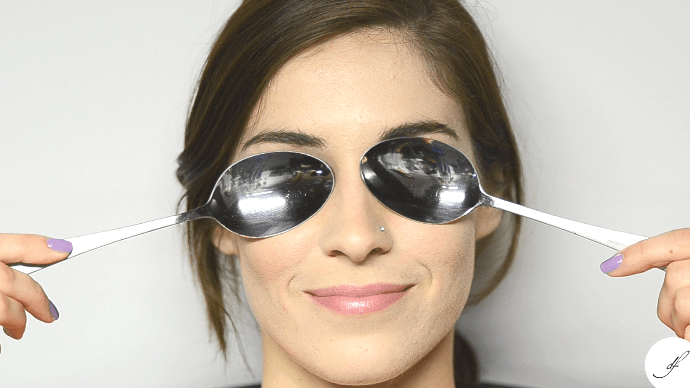 Cold Spoons to get rid of puffy eyes