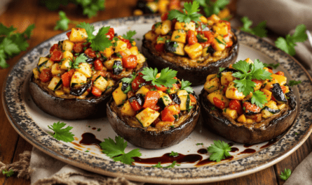 Ratatouille Stuffed Portobello Mushrooms