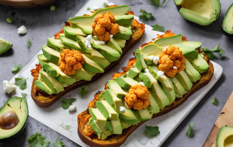 Buffalo Cauliflower Avocado Toast