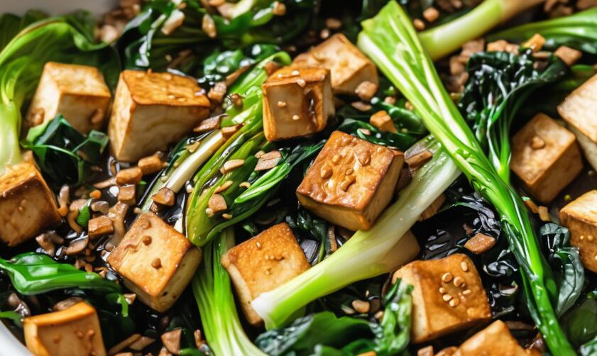 Crispy Bok Choy and Tofu Stir-Fry