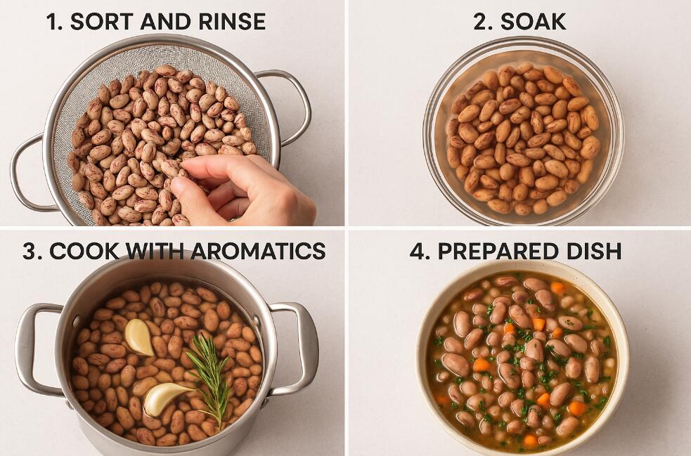 Prepare and Cook Cranberry Beans