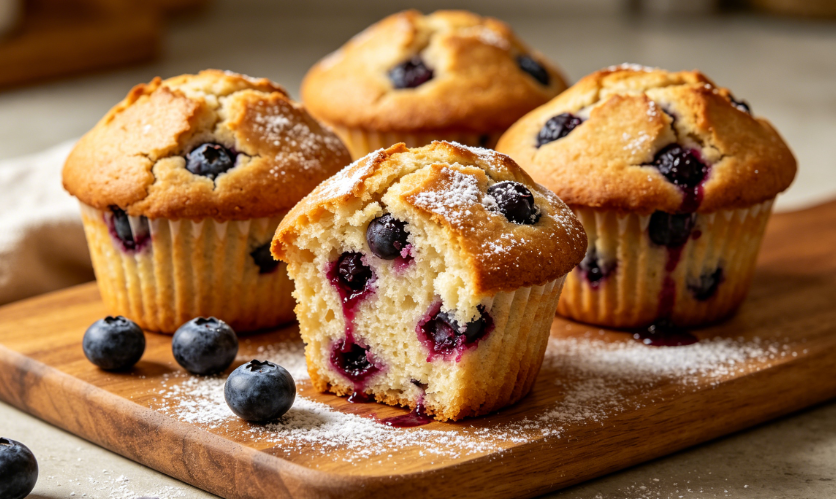Classic Bakery-Style Blueberry Muffins